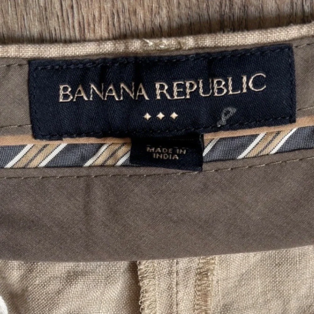 Banana Republic 100%Linen Vintage Old Money Country Club Straight Leg Pant 35x30